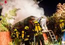 Nö: Gartensauna in Brand geraten – Vier Feuerwehren im Einsatz