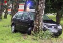 D: VW-Polo prallt am Abschleifer von der B20 zur Münchner Allee gegen Baum