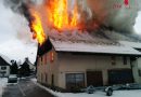 Schweiz: Dachstuhl-Vollbrand an unbewohnten Gebäude