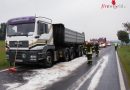 Nö: Mehrere hundert Liter Diesel aus Lkw ausgeflossen