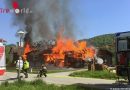 Stmk: Wirtschaftsgebäude bei Eintreffen der Feuerwehr in Vollbrand