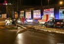 Oö: Pkw prallt frontal gegen eine Straßenlaterne