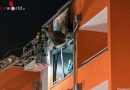 Oö: Drei Feuerwehren bei brennenden Balkon im dritten Stock im Einsatz