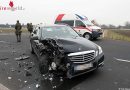 Oö: Zwei Mercedes auf der B309 zusammengestoßen