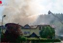 Oö: Acht Feuerwehren kämpften gegen Dachstuhlbrand