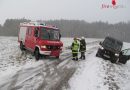 Oö: Fahrzeug von Paketdienst beinahe umgestürzt