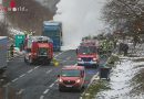 Oö: Fünf Feuerwehren bei Brand eines Lkw-Anhängers im Einsatz