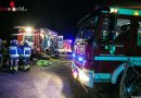 Oö: Sechs Feuerwehren bei Brand in einem Hackschnitzellager im Einsatz