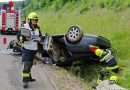 Stmk: Fahrzeugüberschlag auf der A2 Südautobahn