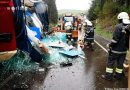 Stmk: Kollision zweier Lkw auf der B 317 fordert ein Todesopfer