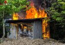 Oö: Holzhütte nach Vollbrand komplett zerstört