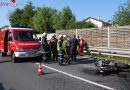 Bgld: Motorradbergung nach Auffahrunfall auf der B63