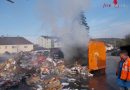 Oö: Altpapier-Container in Altstoffsammelzentrum in Brand