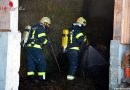 Oö: Brand von Strohballen in einer Lagerhalle