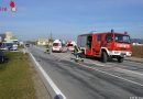 Oö: Aufräumarbeiten nach Verkehrsunfall auf der B149