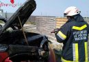 Nö: Fahrzeugbrand bei einer Tankstelle auf der S33