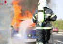 Nö: Pkw auf der S4 bei Wiener Neustadt in Vollbrand