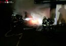 Stmk: Garage beim Eintreffen der Feuerwehr in Vollbrand