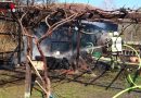 Bgld: Schwieriger Einsatz bei intenisvem Geräteschuppenbrand in Heiligenbrunn