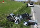 Oö: Zwei Verletzte bei Pkw-Motorrad-Unfall in St. Marien