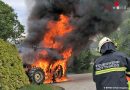 Oö: Traktor in St. Gotthard ein Raub der Flammen