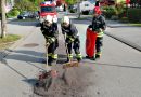 Bgld: Feuerwehr Pinkafeld bindet 200 m Ölspur