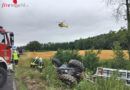 Nö: Umsturz eines Traktor-Miststreuer-Gespanns in Aschbach
