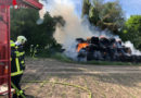 Nö: Strohtristenbrand in Ebenfurth griff auf Waldstück über