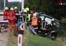 Oö: Lenker nach Kollision mit Bäumen auf A1 eingeklemmt