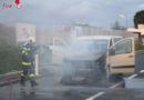 Oö: Brennender Transporter auf der A1 bei Lindach