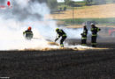 Oö: Strohpressen- und Feldbrand in Neukirchen bei Lambach