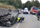 Bgld: Pkw bei Unfall in Rudersdorf am Dach gelandet