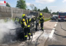 Oö: Autobrand auf der A1 bei Seewalchen