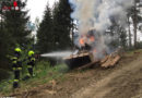 Stmk: Brand einer Baumaschine am Aichberg/Wartberg