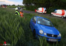 Oö: Auto nach Kollision in Wels-Puchberg in einem Feld gelandet