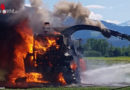 Stmk: Landwirtschaftliche Maschine in Wörschach in Flammen