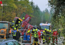 Oö: Schwere Lkw-Pkw-Traktor-Kollision als Übungsthema in Roitham