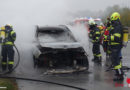 Oö: Pkw-Brand auf der A1 bei Rutzenmoos