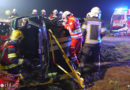 Oö: Unfalleinsatzübung von Feuerwehren und Rotem Kreuz in Tarsdorf