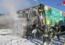 Oö: Brennendes Lkw-Führerhaus auf der A1 bei Eberstalzell