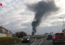 Oö: Ausgedehnter Brand einer Müllinsel in Leonding