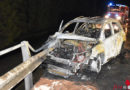 Schweiz: Auto brennt nach Kollision mit Leitschiene, ein Brandschwerverletzter
