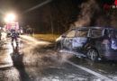 Oö: Autobrand auf der A1 bei Pucking