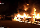 D: Fünf Kleintransporter in Dortmund in Flammen
