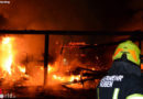 Oö: Alarmstufe II-Einsatz bei Wagenhüttenbrand in Suben