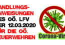 Oö: Corona-Virus → Fw-Handlungsanweisungen des Verbandes per 12.03.2020