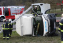 Oö: Kleintransporter bei Verkehrsunfall in Waldneukirchen umgestürzt