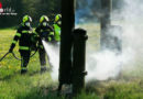 Oö: Brennender Strommast in Aschach an der Steyr