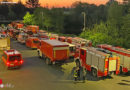 Großfeuer an der deutsch-niederländischen Grenze im im Nationalpark “De Meinweg”