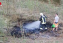 Oö: Möbelmüll verbrannt und Feuerwehreinsatz ausgelöst